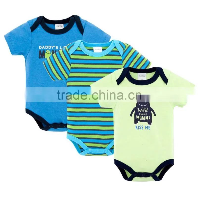 2017 Factory Cheap High Quality Baby Clothes Newborn Infant O-neck Short Sleeve Colorful Baby Snap Crotch Bodysuit