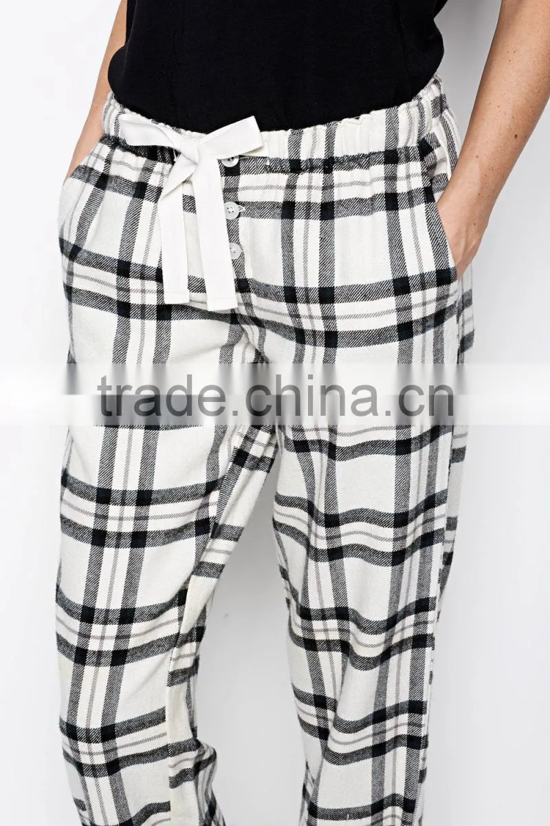 Checked loung pants sleepwear for women
