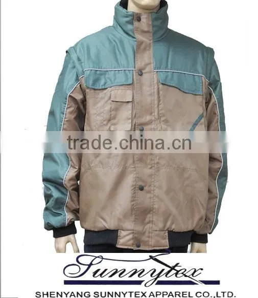 2016 New Design Men Canvas Winter Reflective Working Jacket