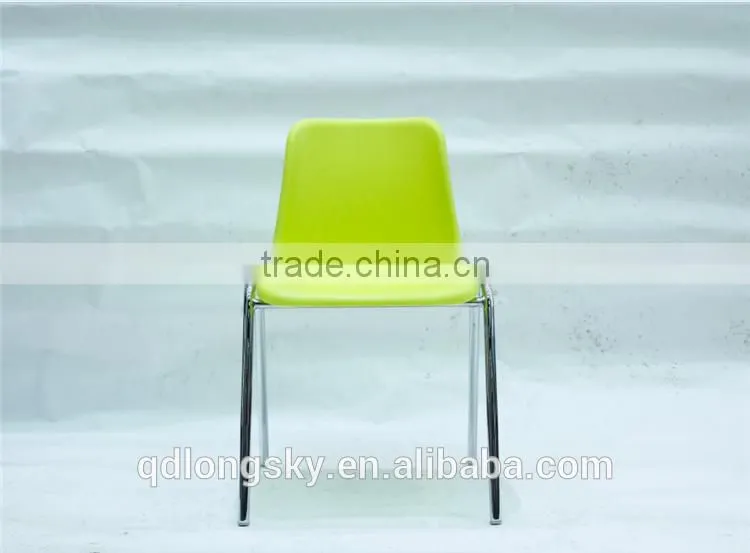 LS-4004 new plastic school chair with steel frame PP cheap plastic restaurant chair