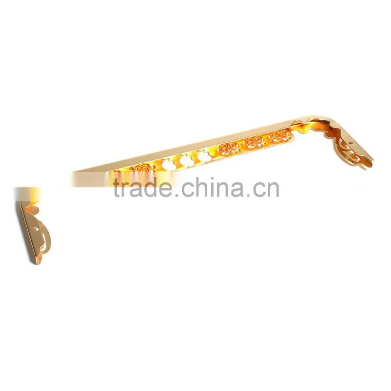 Iron Based Alloy Kiss Clasp Purse Frame Apple Fruit Gold Plated Flower 21.5cm(8 4/8") x 5.4cm(2 1/8"), 1 Piece