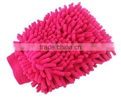 High quality waterproof 100%microfiber customized double layers coral car washing mitts/washing gloves in 2016