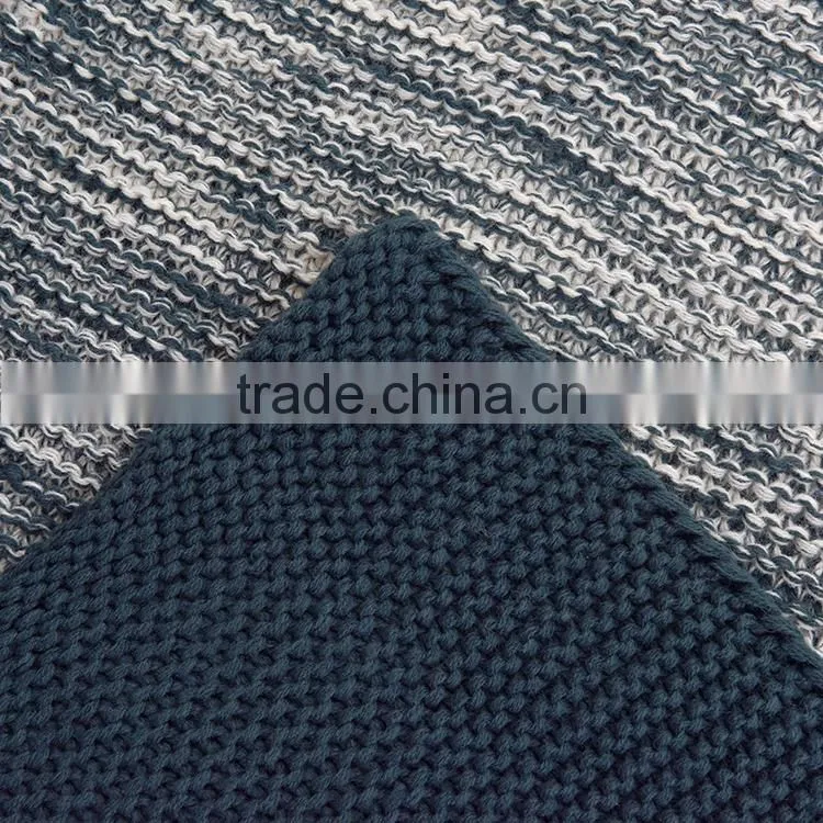 100% acrylic blanket, plaid knitted wholesale throw winter blanket