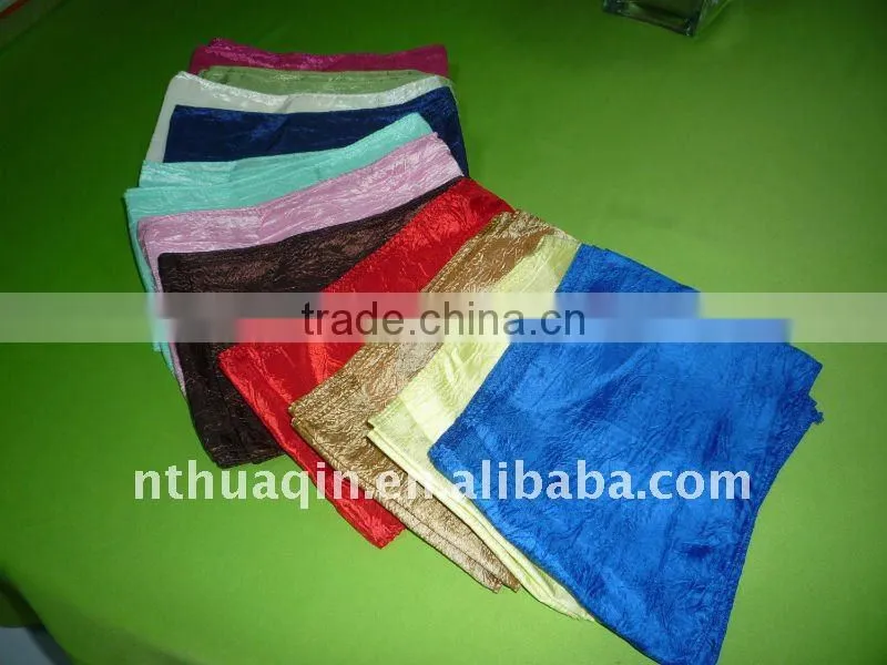 Crinkle taffeta chair sash and chair sash for wedding