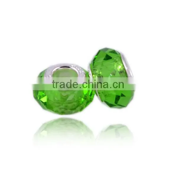 Charm Bead Fit European Bracelets,DIY Glass Crystal Murano Charm Beads