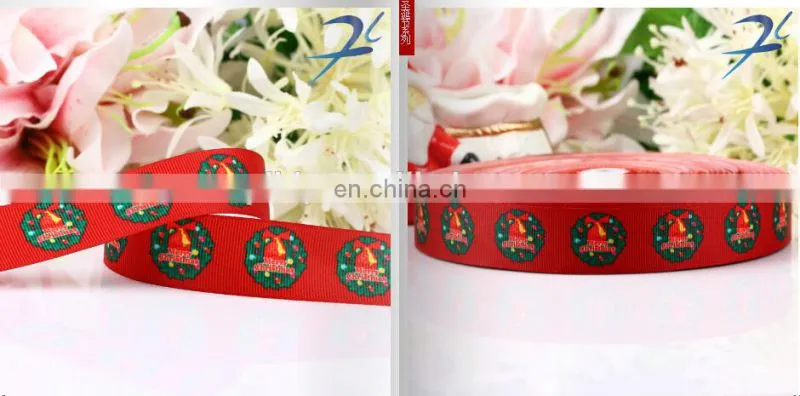 hot sell stock printed christmas ribbon