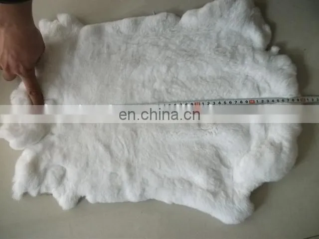 Top grade natural new finished tanned processed rex rabbit fur skin