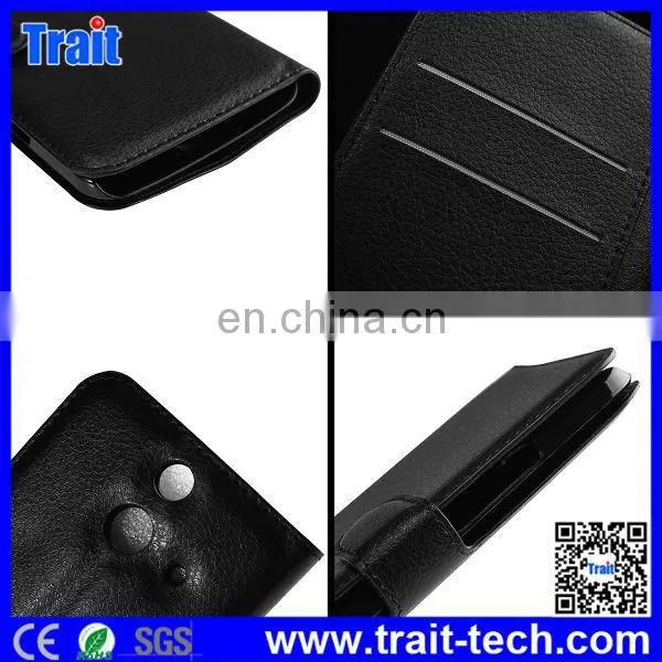 Cheap Wallet Style Magnetic Flip Stand PC PU Leather Case for HTC One (E8) Ace
