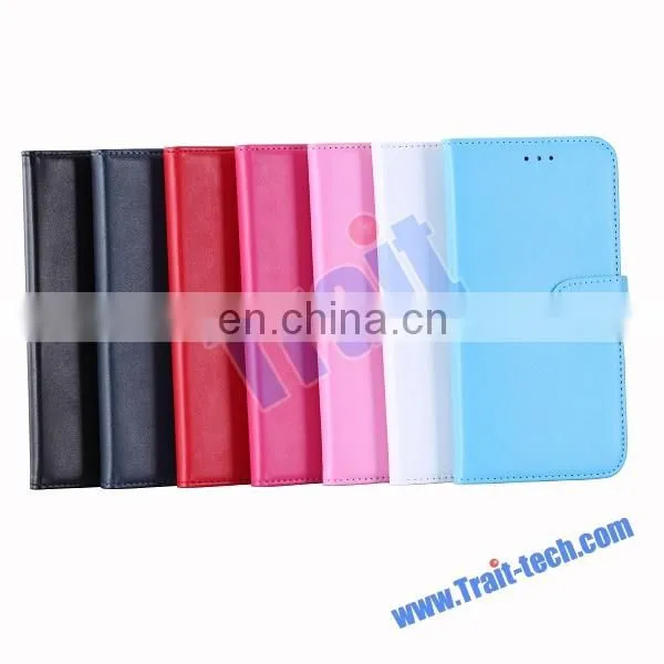 Paypal Accepted Glossy Wallet Magnetic Flip Stand PC+ PU Leather Case for HTC Desire 728 with Card Holder