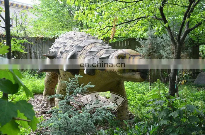 Lifelike Fiberglass Dinosaur Edmontonia Sculpture In Parks