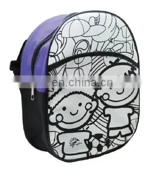 2016!NEW DIY painting satin backpack bag color your own satin bag for kids with markers-RF60306-B