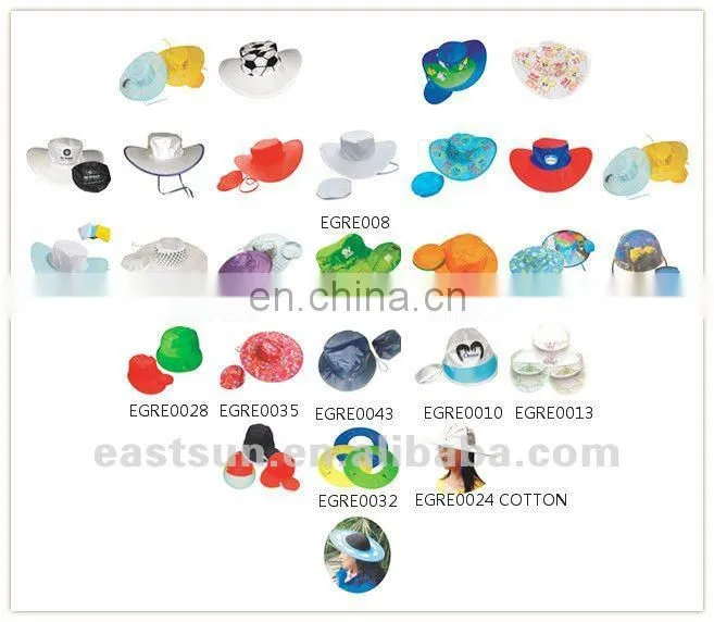 EASTSUN Polyester/ Tyvek Pop Up Hat Foldable Hat