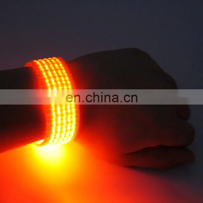 Hot sale flashing led wristbands led nylon wristband led light up wristband