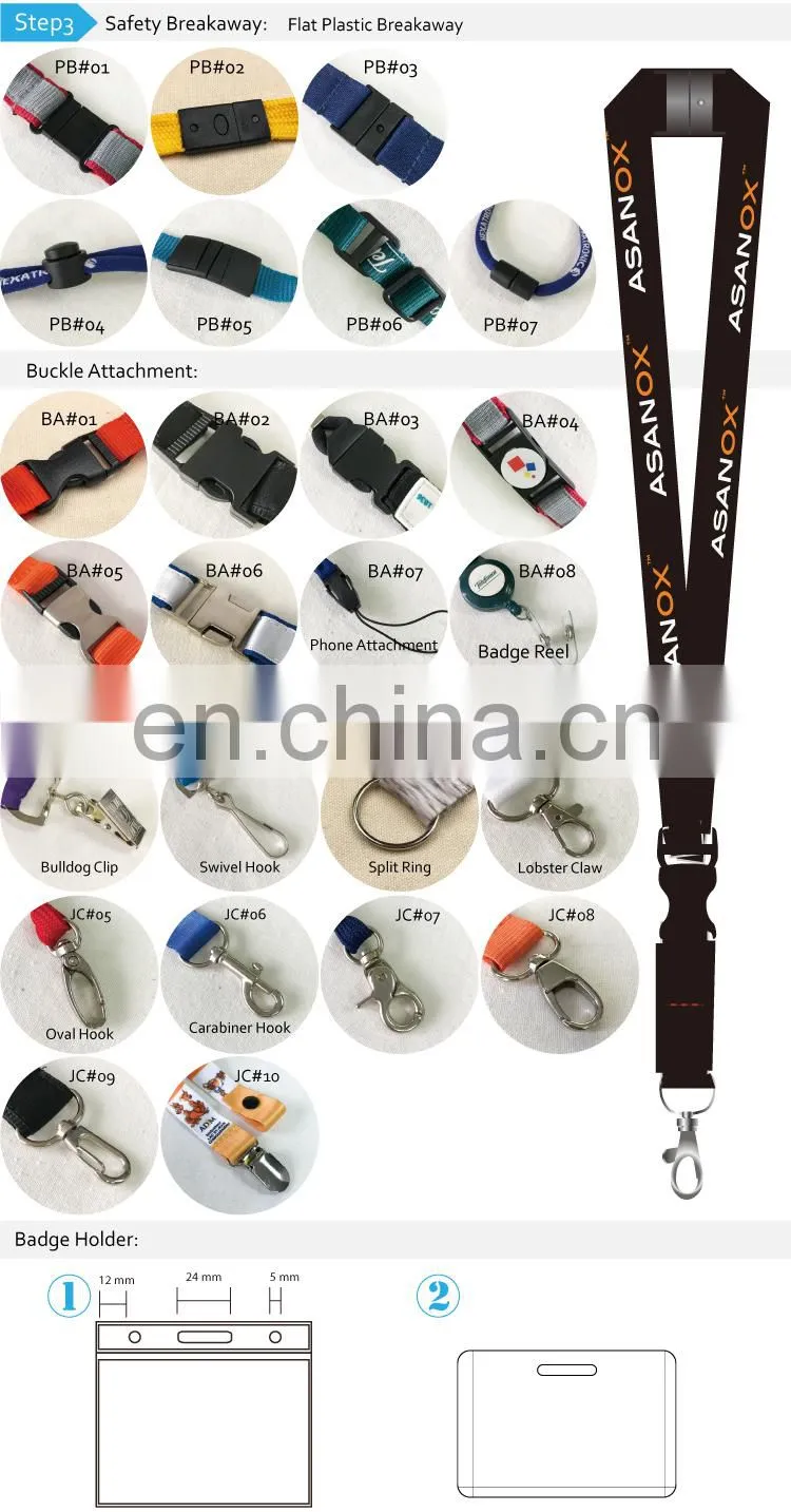 make one custom silk sreen satin lanyards