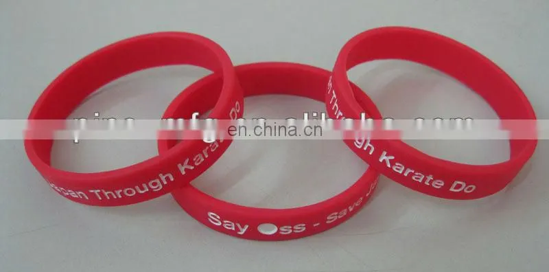 debossed full color silicone wristbands
