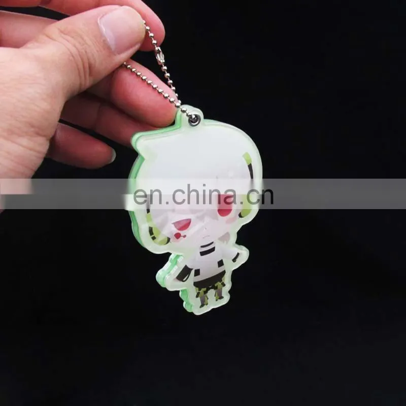 Printed cartoon mirror acrylic picture keychain with double sides