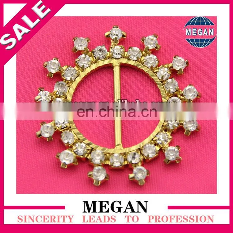 rhinestone flower pair buckle for wedding invitation silk box