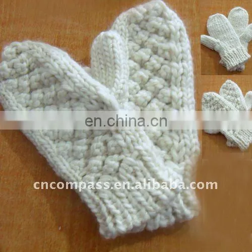 hand knitting glove