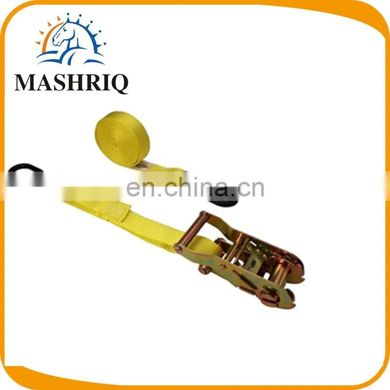 High quality ratchet tie down 1"x15' with s hook