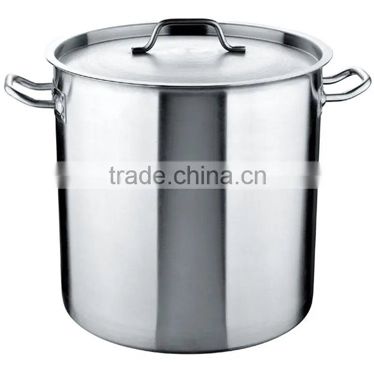 04 style High Body Commercial Stainless Steel Stock Pot Soup Pot with Compound Bottom