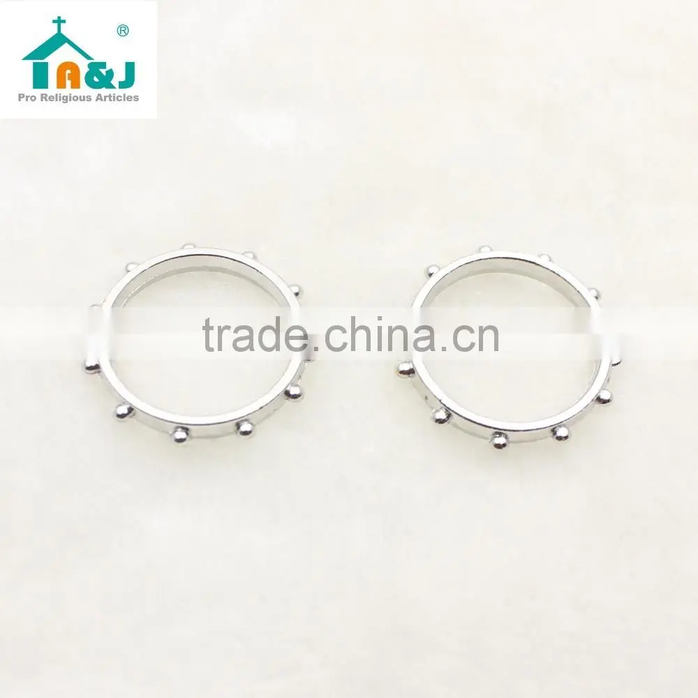 Religious zinc alloy finger ring