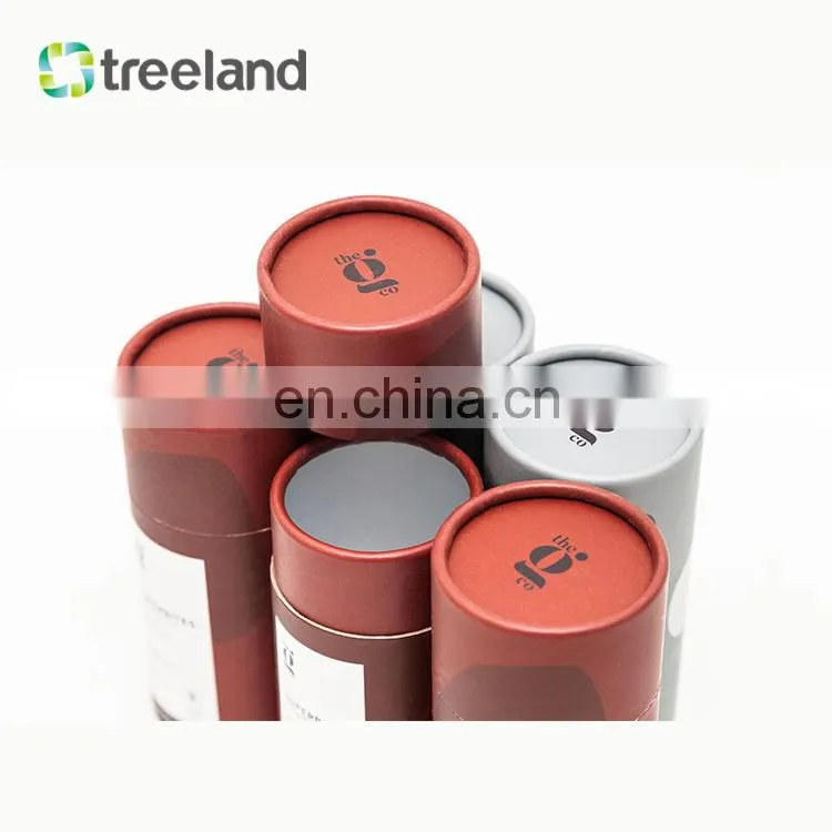 Customized Paper Tube Packaging Bio Friendly Cardboard Tube Food Grade Round Canister