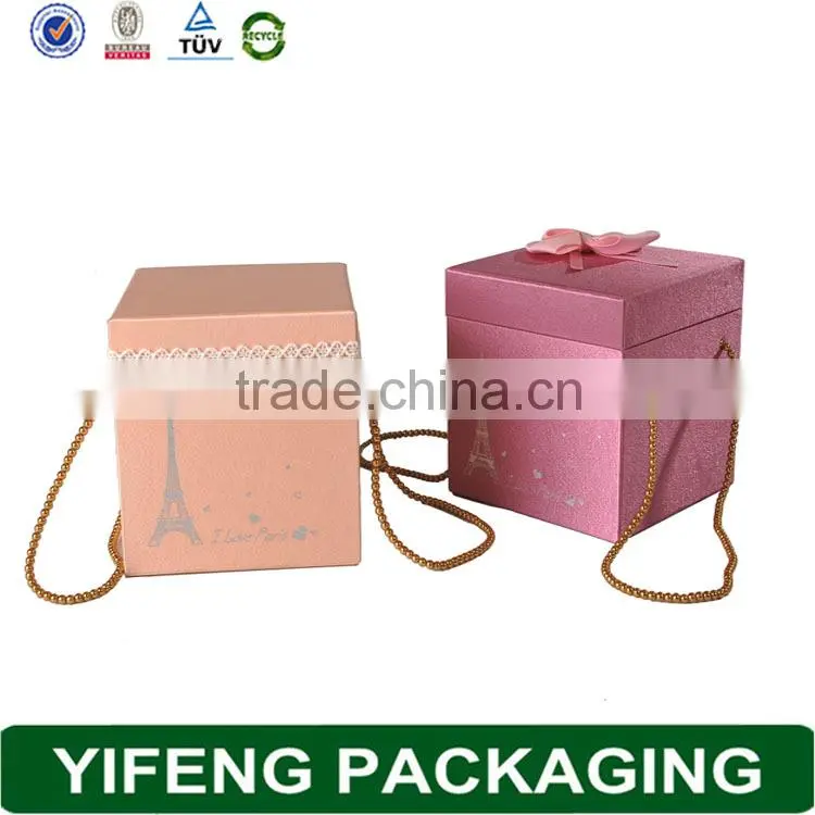 2015 Professional high quality custom fold packing cardboard box with handle