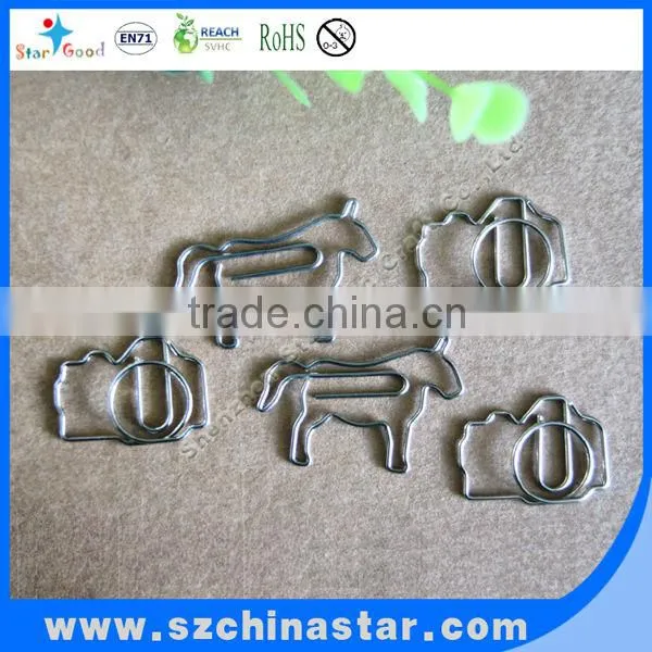 Custom package 3cm shape paper clip metal silver