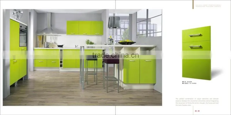 Modern Kitchen Cabinet with lacquer/acrylic/PVC/melamine finished MDF door panel(CDY-MK425)