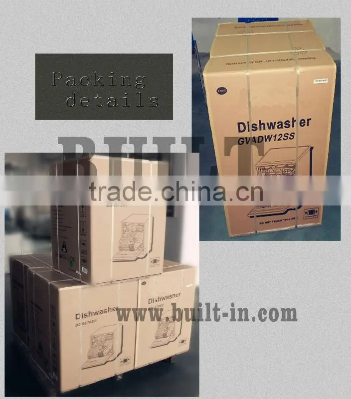 Hot selling Stainless steel freestanding dimensions dishwasher machine with 14 sets