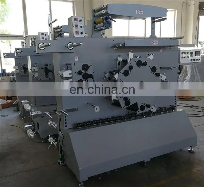UGS62S 6 front 2 back Color Double Side Automatic Fabric Tape Ribbon Flexo Printing Machine, Clothing Label Flexographic Printer