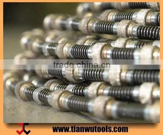 Diamond tool parts spring wire saw for stone cutting