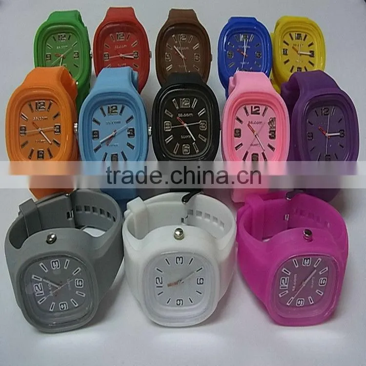 fashion silicone jelly candy wrist watch for christmas gifts