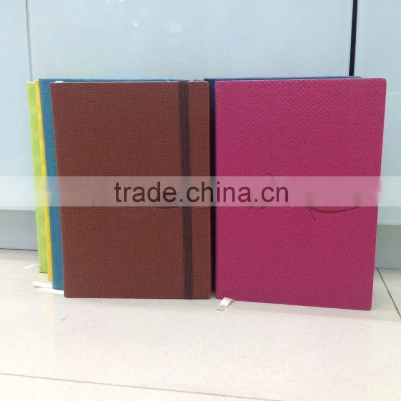 Color edge notebook with PU leather cover