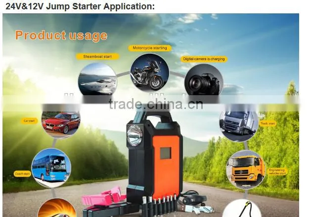 24000mAh car jump starter with air compressor