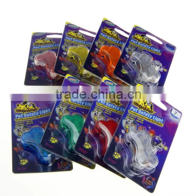 Anti-losing Pet Supplies Led Light Pendants Bone Shaped Dog Tags