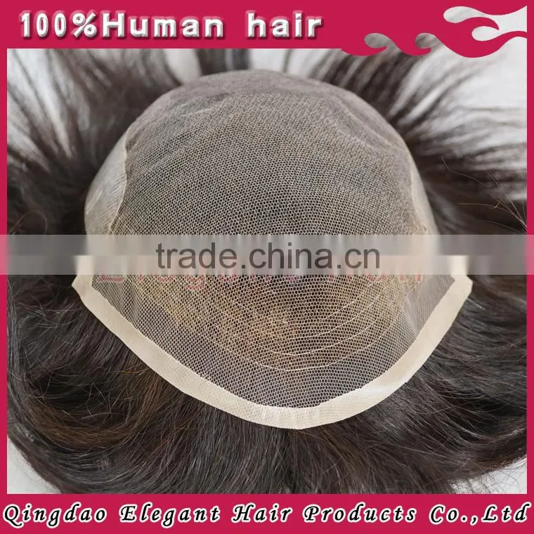 Superior quality best price bleached knots transparent lace toupee for men