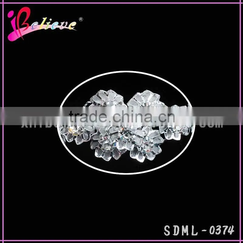 Wholesale hairband jewelry metal flower headband,women hair headband with diamond