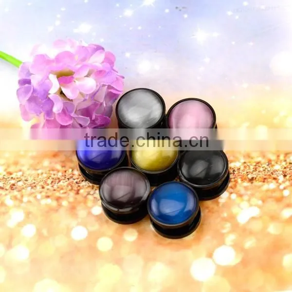 TP011446 Factory direct sale body piercing fashion black natural stone ear plug