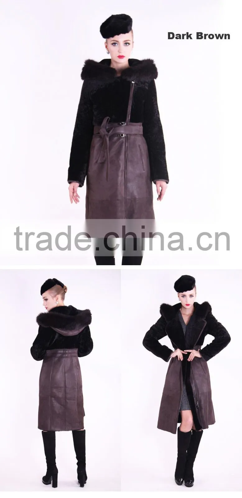 2016 New Design Winter Women Length Coachman Woolen Coat