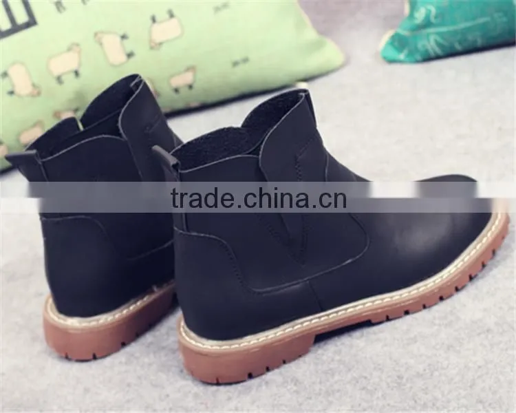 Plastic ankle boots for women rubber cowboy rain boots women made in China XT-DA0764