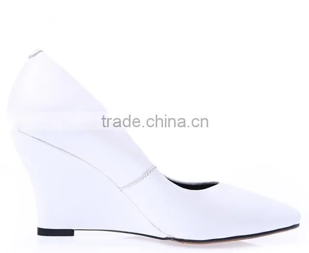 Ladies wedge heels shoes in china spring 2015 pumps