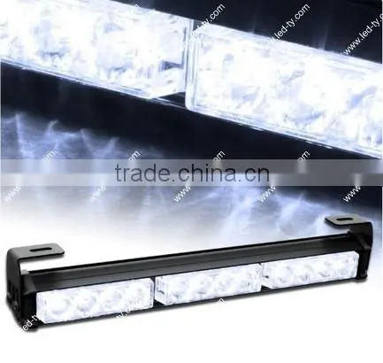 White 32 LED Car Emergency Traffic Advisor Hazard Flash Strobe Warning Light Bar