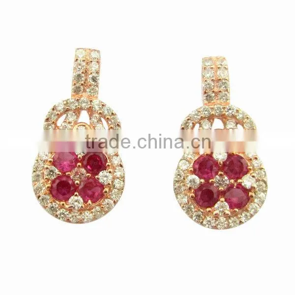 fashion rose gold plated charm guitar silver jewelry set