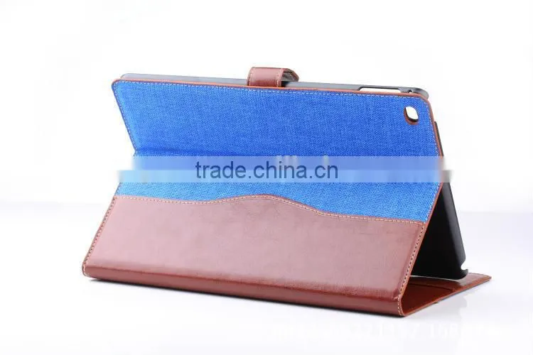 Genuine PU leather Flip stand smart Cover For iPad Air 2 iPad 6 with button close