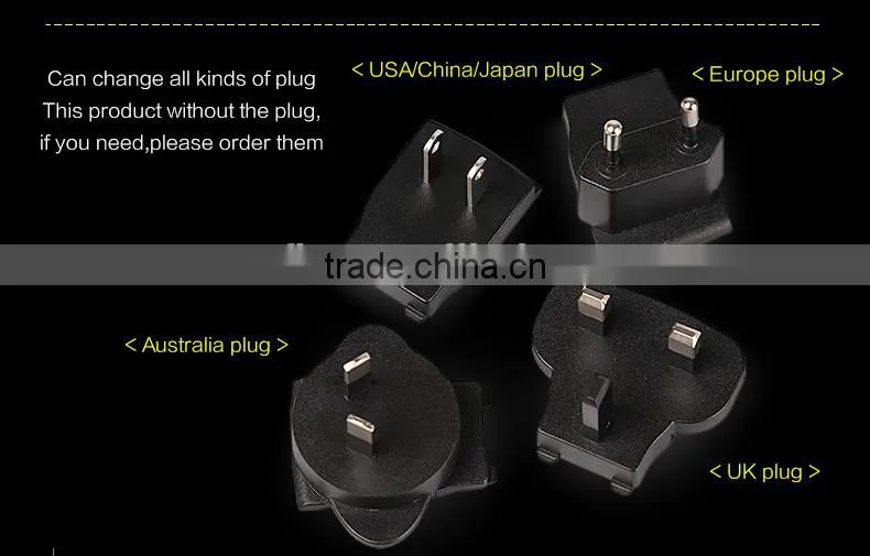 2015 New Product Travel Charger With UK/AU/EU/CN plug