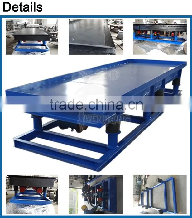 Carbon steel vibration table for concrete moulds