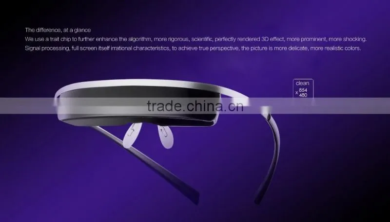 98'' LCD display 1080P high Resolution Android System virtual display 3d video glasses