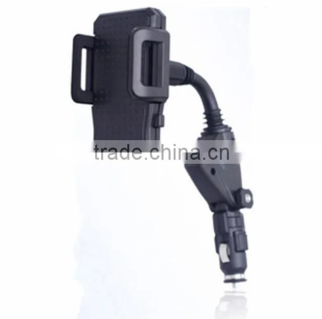 Rotatable adjustabl Car Charger Phone Holder for smartphone/tablet pc