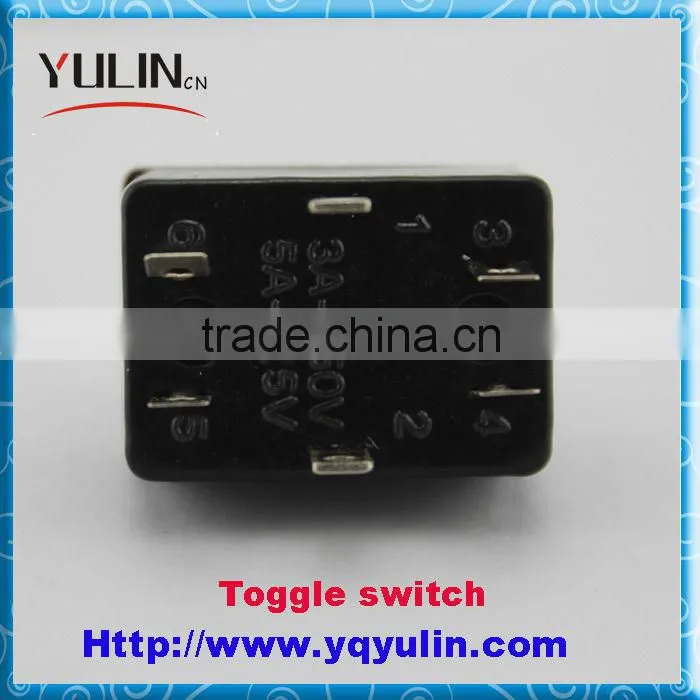 Sample Free 6Pins Black Base 3Amp 250V ON-ON china toggle switch